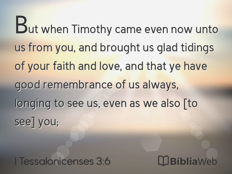 I Tessalonicenses 3:6 em imagem para compartilhar