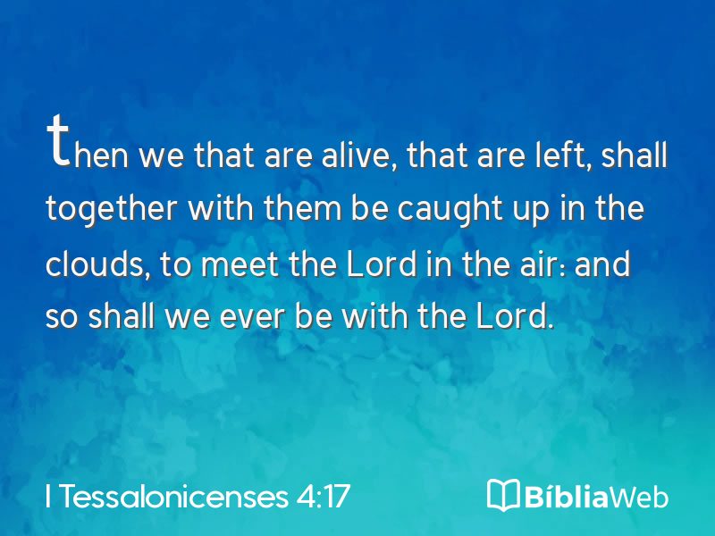 I Tessalonicenses 4:17 em imagem para compartilhar