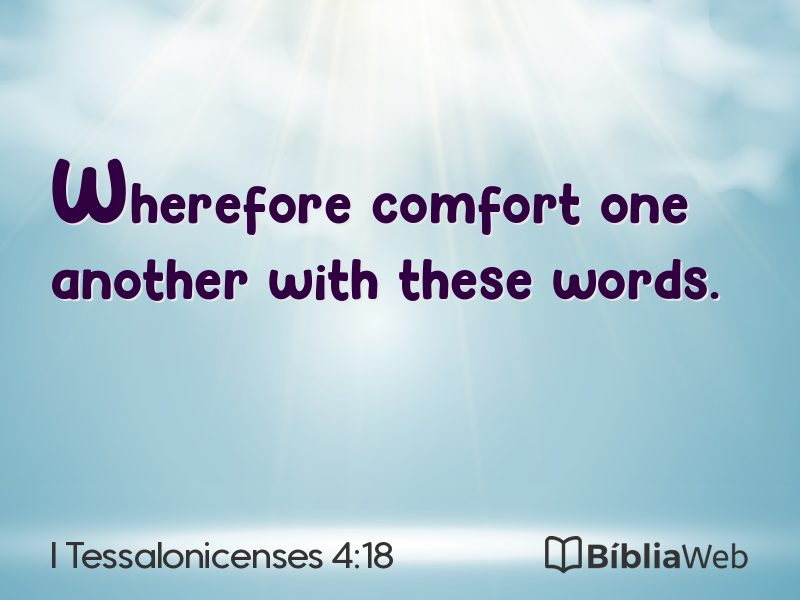 I Tessalonicenses 4:18 em imagem para compartilhar