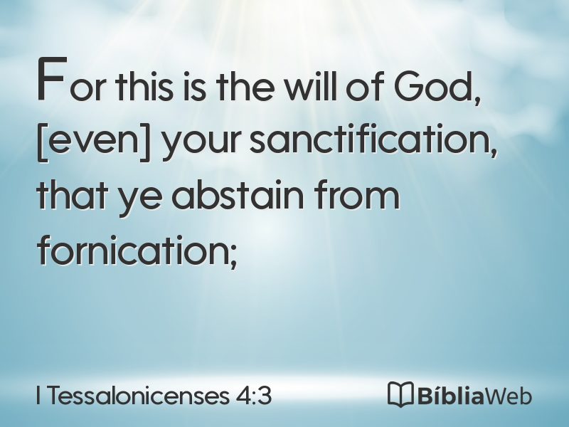 I Tessalonicenses 4:3 em imagem para compartilhar