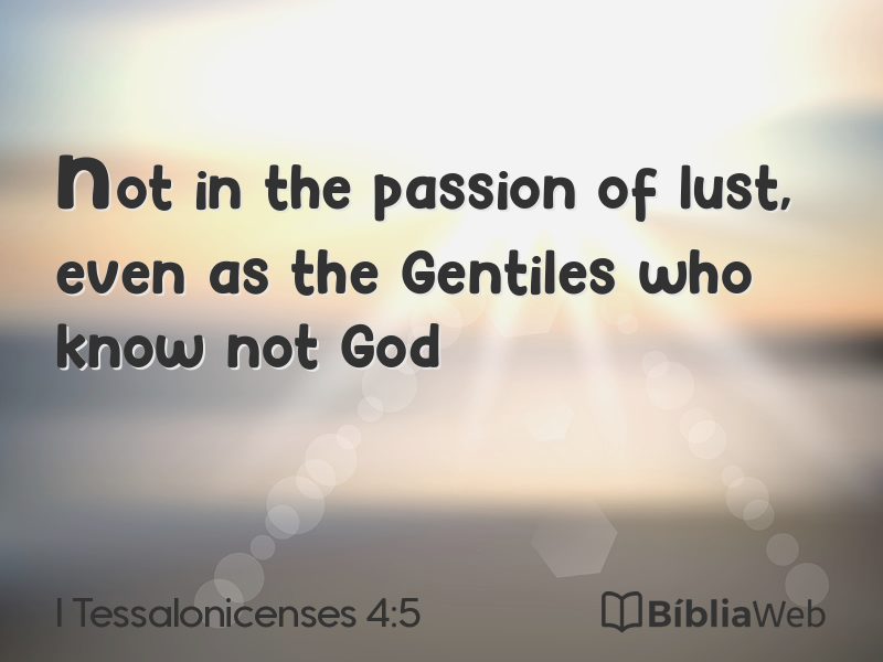 I Tessalonicenses 4:5 em imagem para compartilhar