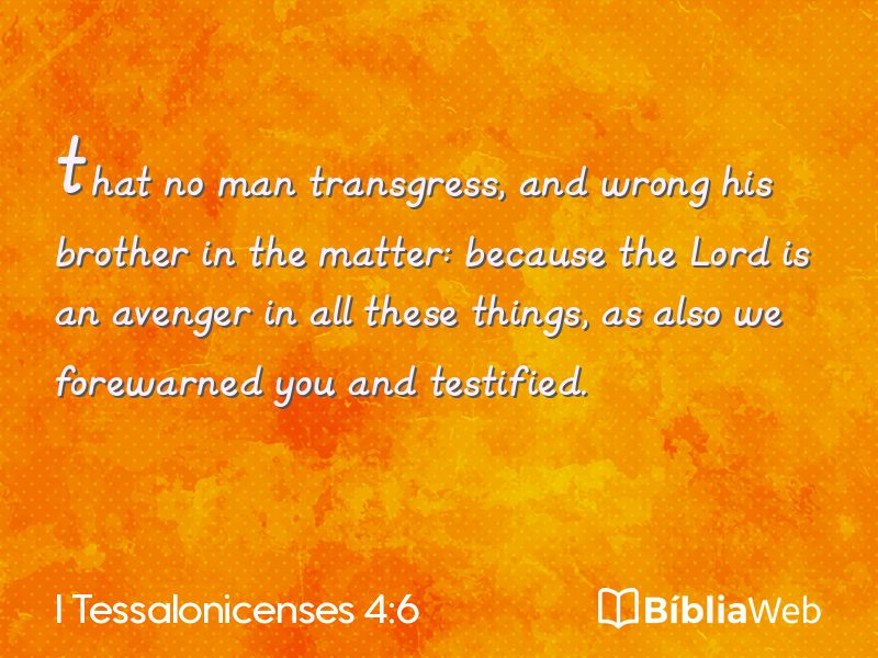 I Tessalonicenses 4:6 em imagem para compartilhar