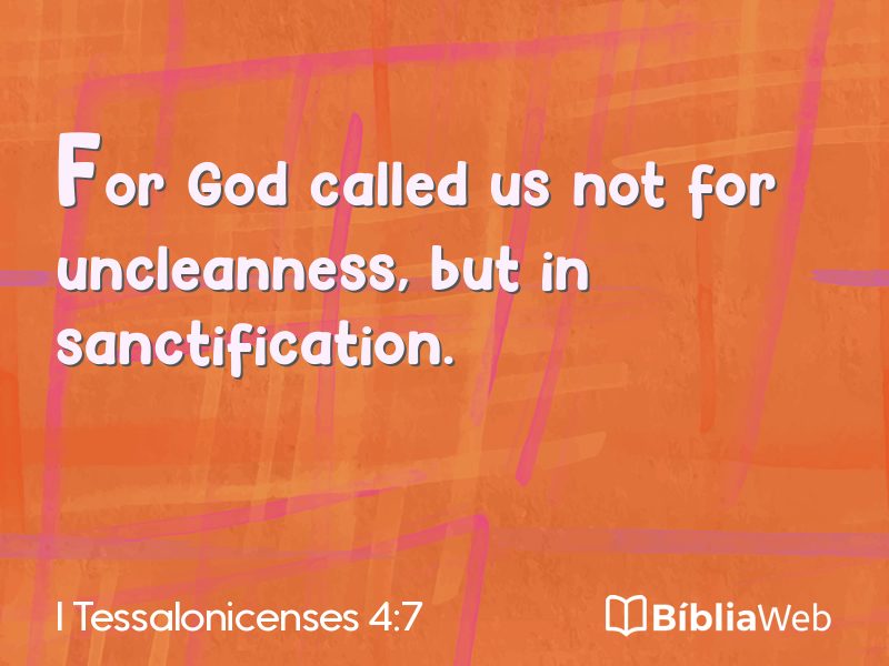 I Tessalonicenses 4:7 em imagem para compartilhar