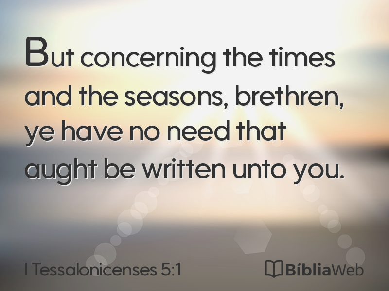 I Tessalonicenses 5:1 em imagem para compartilhar