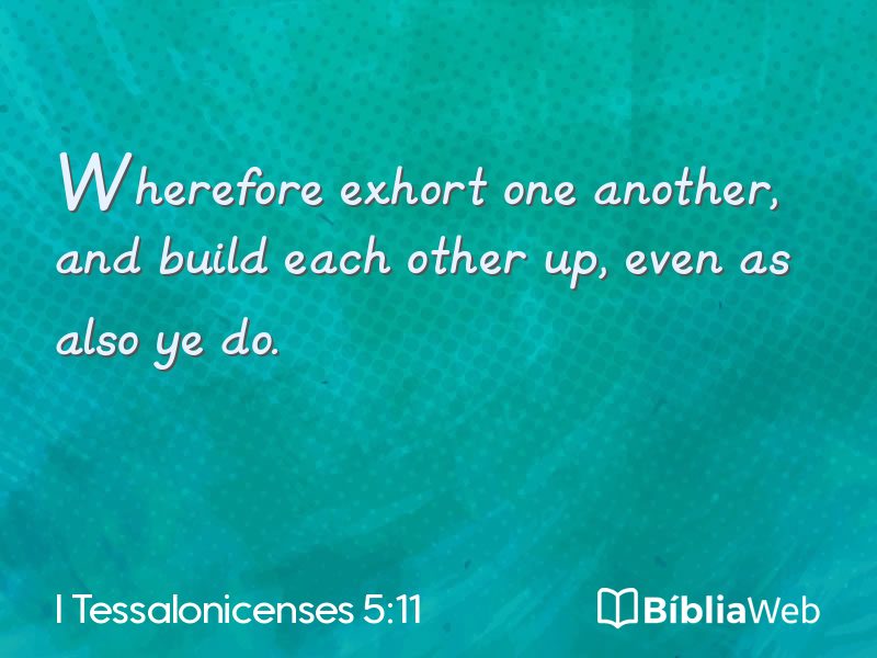 I Tessalonicenses 5:11 em imagem para compartilhar