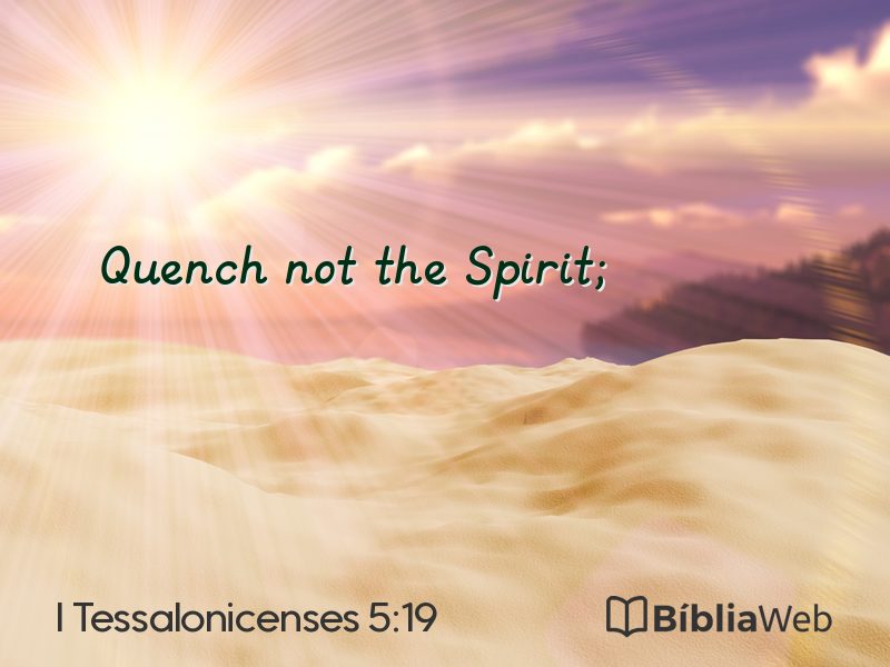 I Tessalonicenses 5:19 em imagem para compartilhar