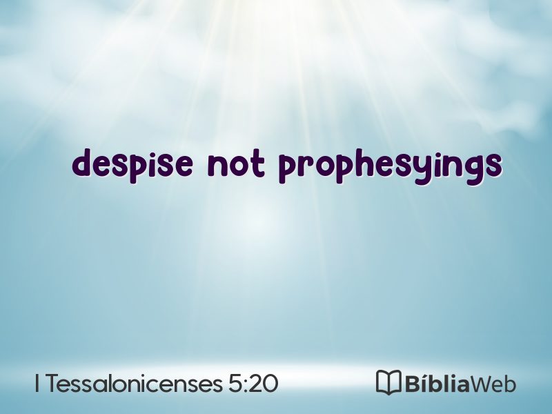 I Tessalonicenses 5:20 em imagem para compartilhar