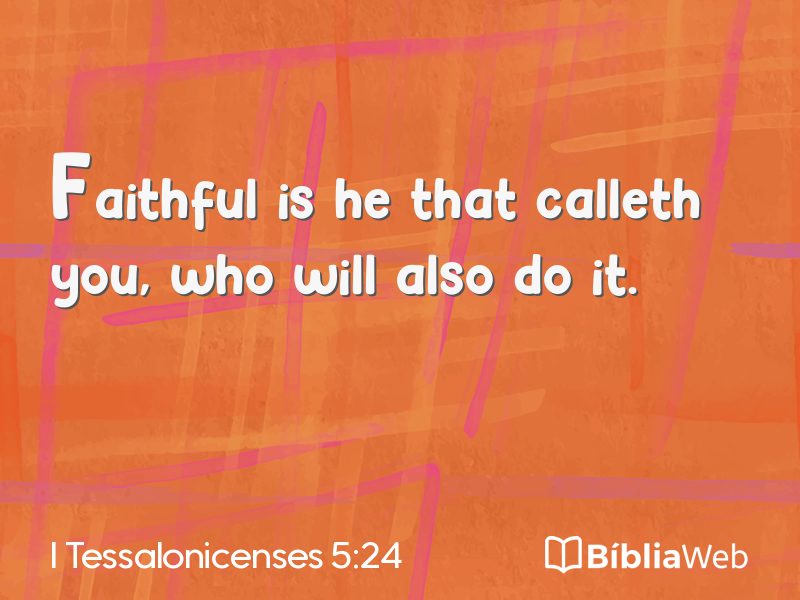 I Tessalonicenses 5:24 em imagem para compartilhar