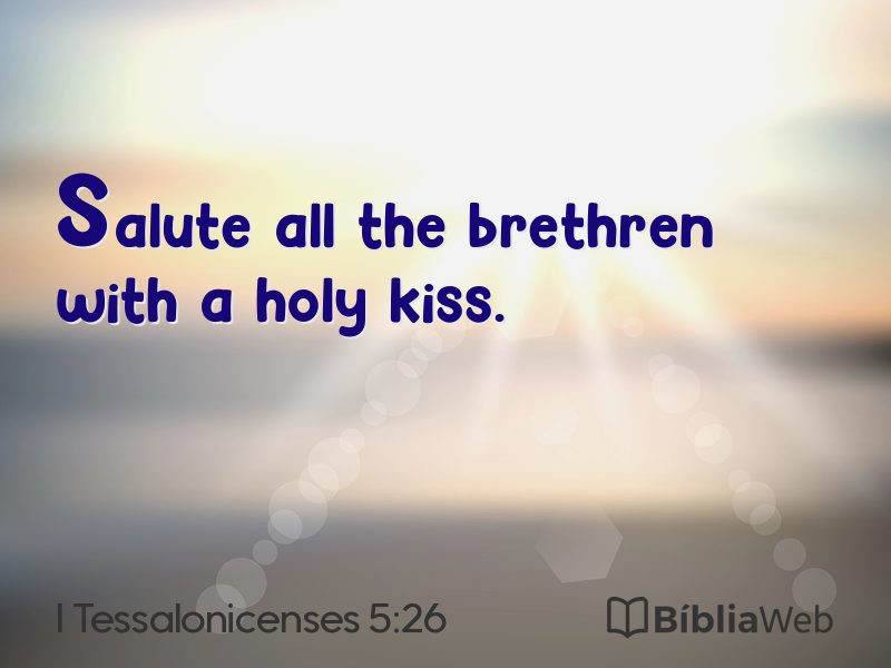 I Tessalonicenses 5:26 em imagem para compartilhar