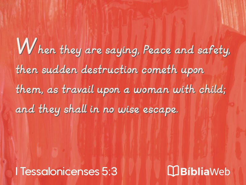 I Tessalonicenses 5:3 em imagem para compartilhar
