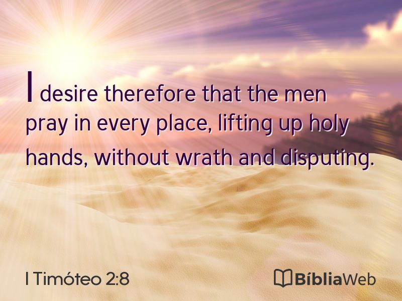 I Timóteo 2:8 em imagem para compartilhar