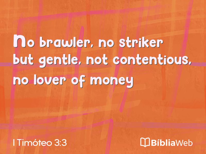 I Timóteo 3:3 em imagem para compartilhar