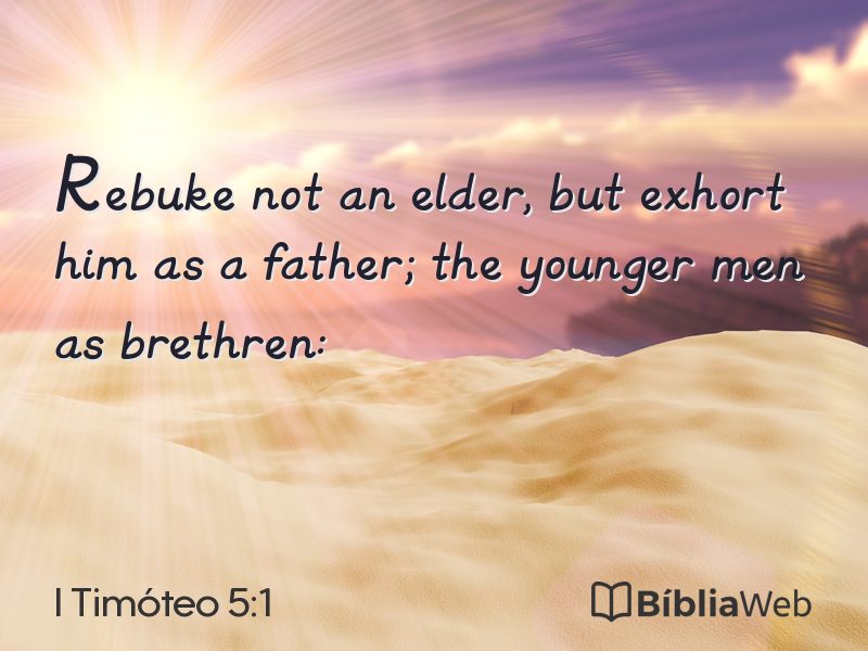 I Timóteo 5:1 em imagem para compartilhar