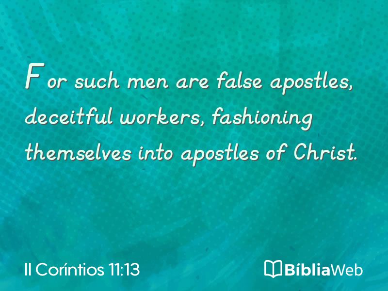 II Coríntios 11:13 em imagem para compartilhar
