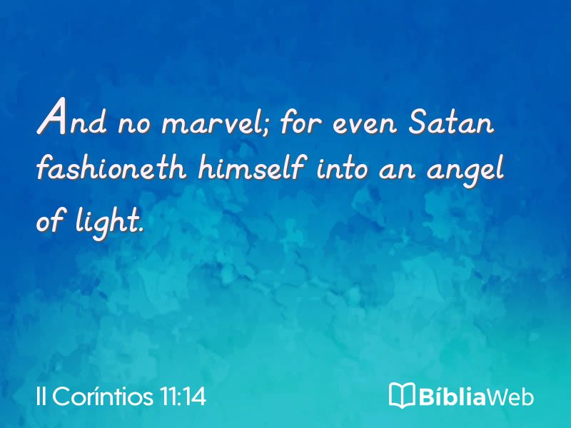 II Coríntios 11:14 em imagem para compartilhar