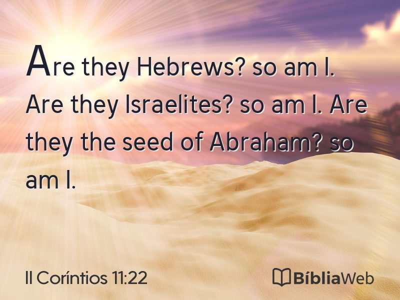 II Coríntios 11:22 em imagem para compartilhar