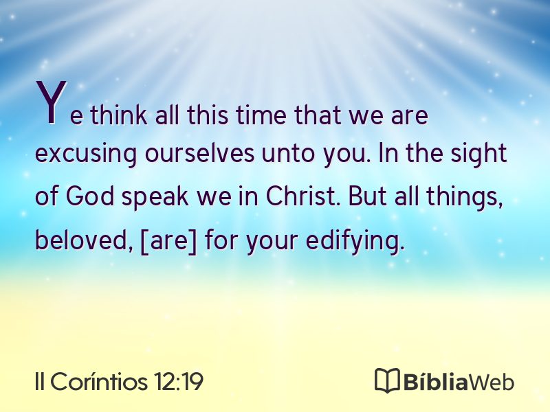 II Coríntios 12:19 em imagem para compartilhar