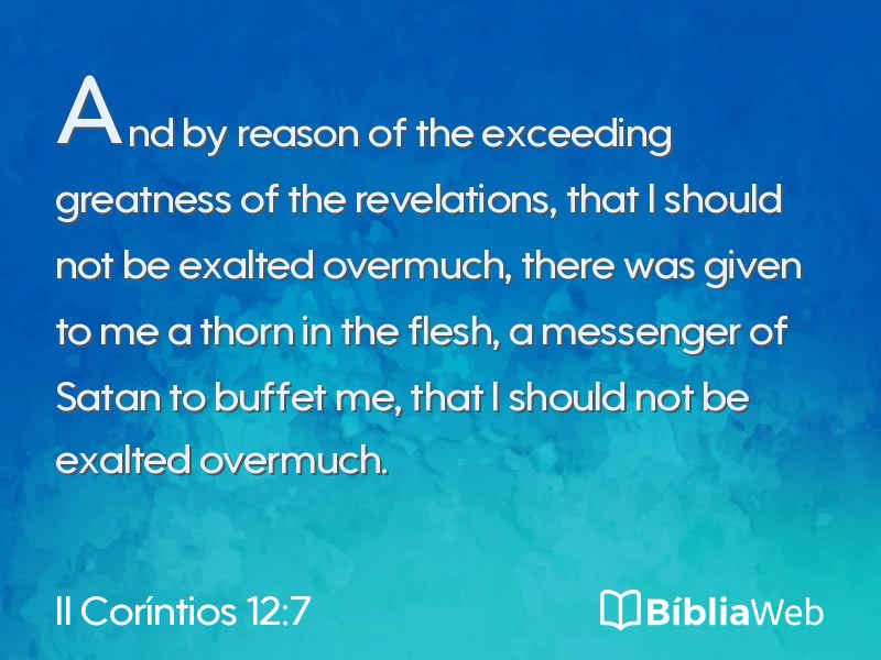 II Coríntios 12:7 em imagem para compartilhar