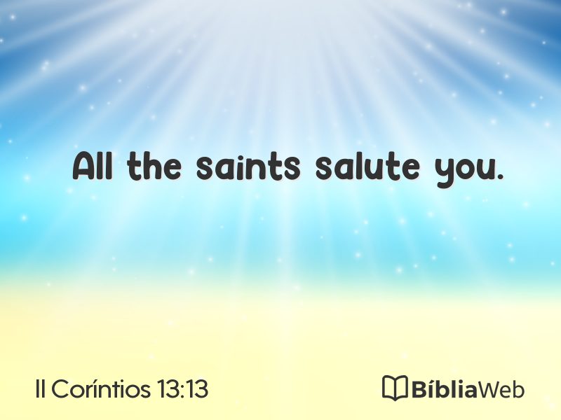 II Coríntios 13:13 em imagem para compartilhar