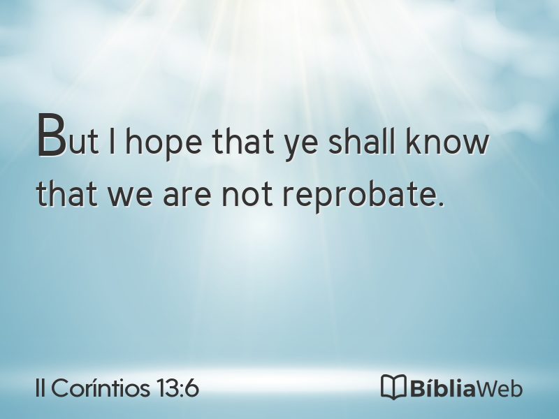 II Coríntios 13:6 em imagem para compartilhar
