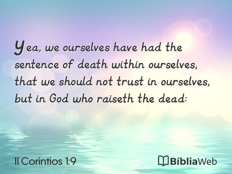 II Coríntios 1:9 em imagem para compartilhar