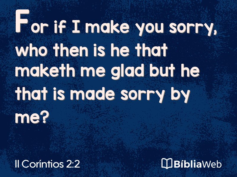 II Coríntios 2:2 em imagem para compartilhar