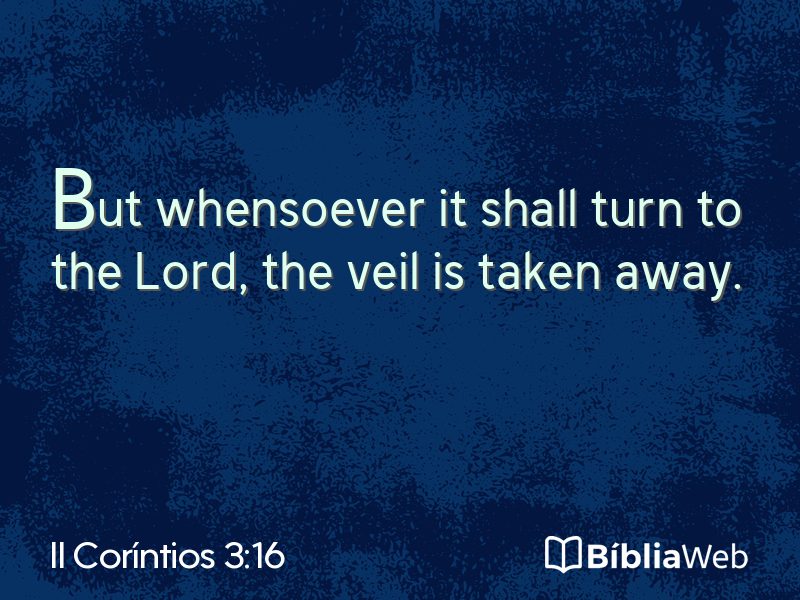 II Coríntios 3:16 em imagem para compartilhar