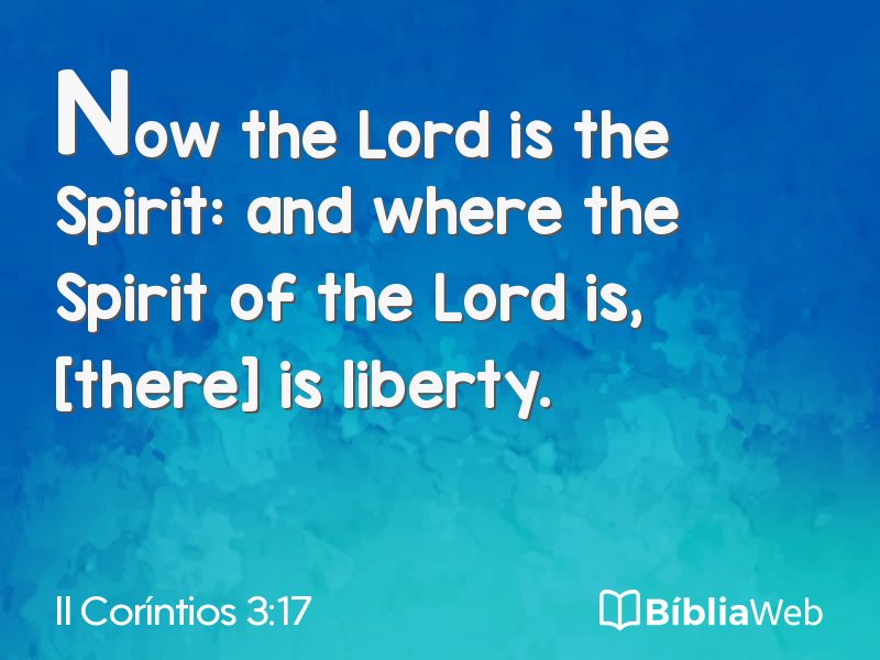II Coríntios 3:17 em imagem para compartilhar