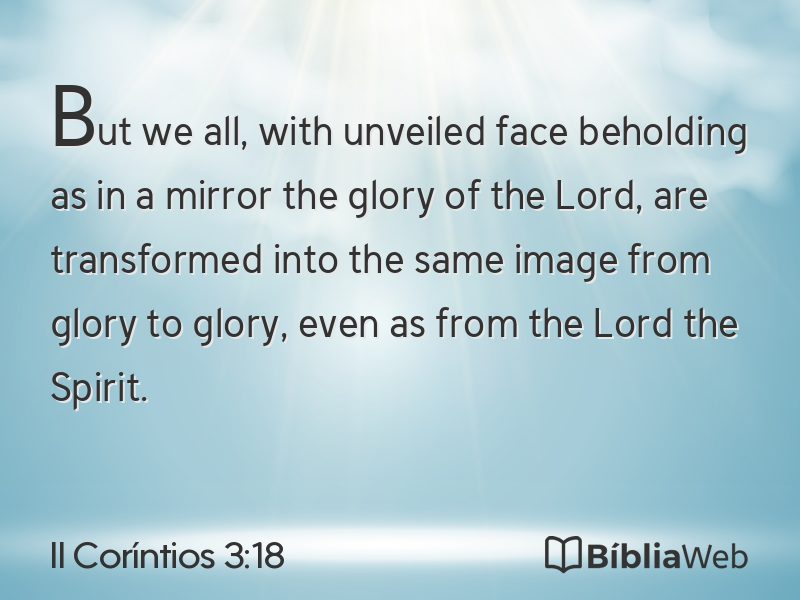 II Coríntios 3:18 em imagem para compartilhar