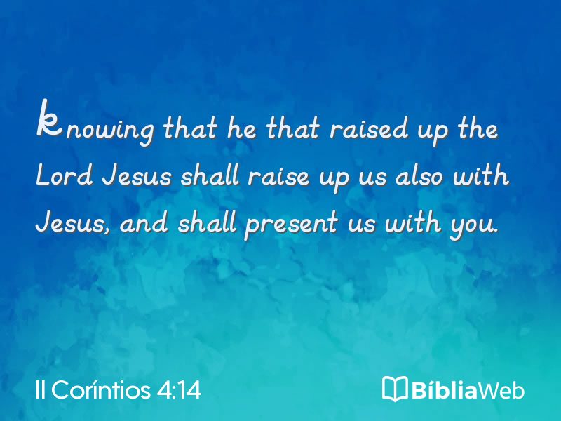 II Coríntios 4:14 em imagem para compartilhar