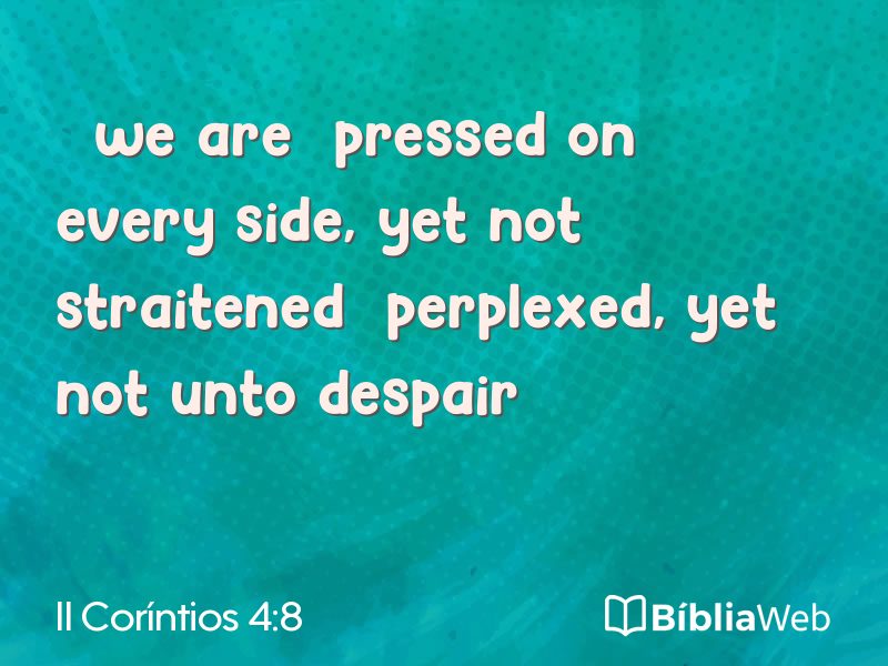 II Coríntios 4:8 em imagem para compartilhar