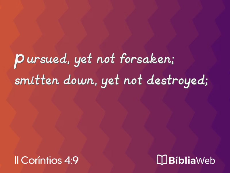 II Coríntios 4:9 em imagem para compartilhar