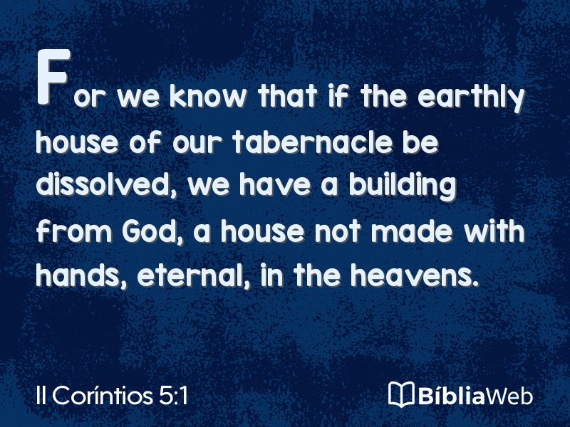 II Coríntios 5:1 em imagem para compartilhar