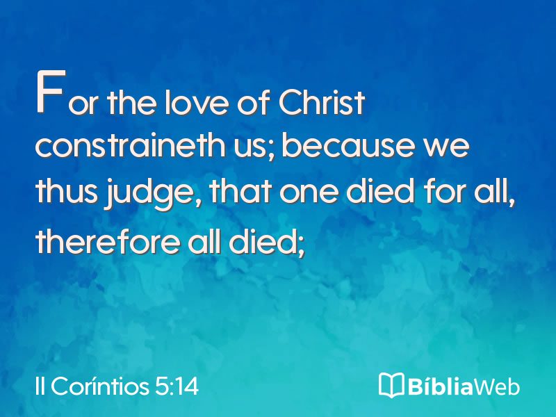 II Coríntios 5:14 em imagem para compartilhar