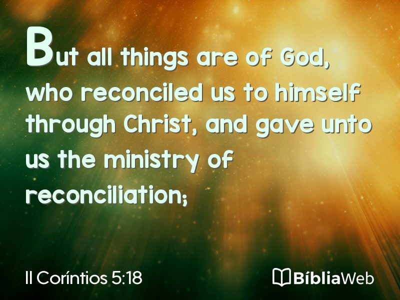 II Coríntios 5:18 em imagem para compartilhar