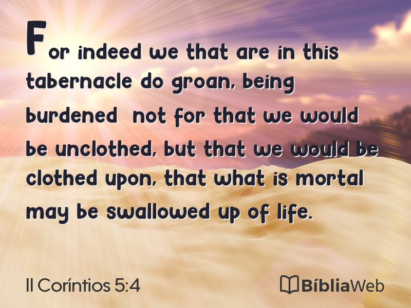 II Coríntios 5:4 em imagem para compartilhar