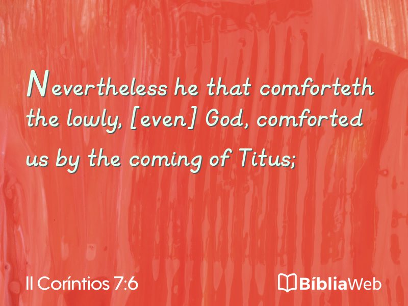 II Coríntios 7:6 em imagem para compartilhar