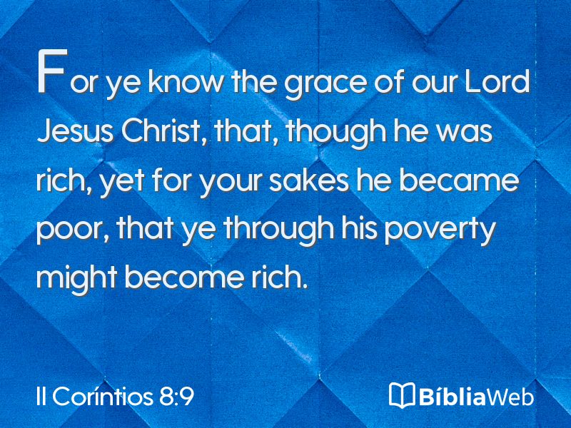 II Coríntios 8:9 em imagem para compartilhar