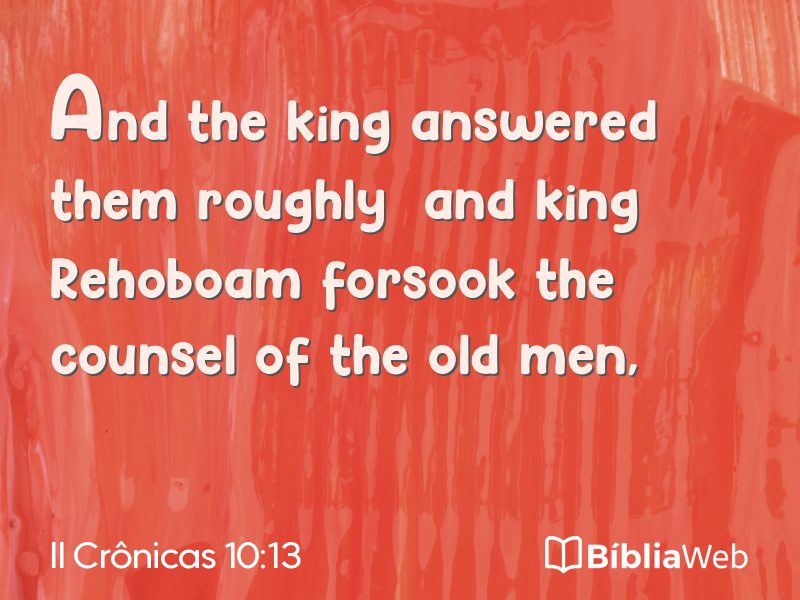 II Crônicas 10:13 em imagem para compartilhar