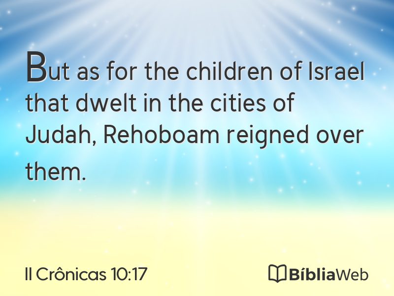 II Crônicas 10:17 em imagem para compartilhar