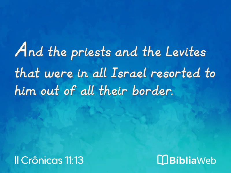 II Crônicas 11:13 em imagem para compartilhar