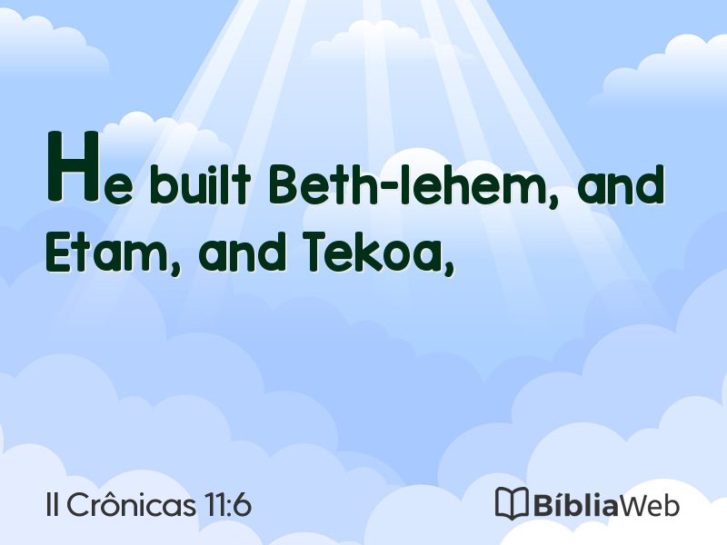II Crônicas 11:6 em imagem para compartilhar