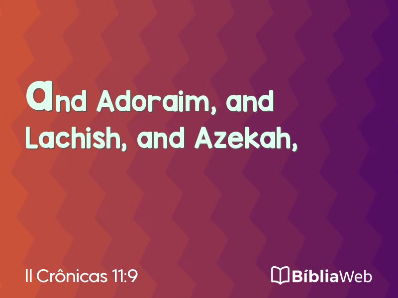 II Crônicas 11:9 em imagem para compartilhar