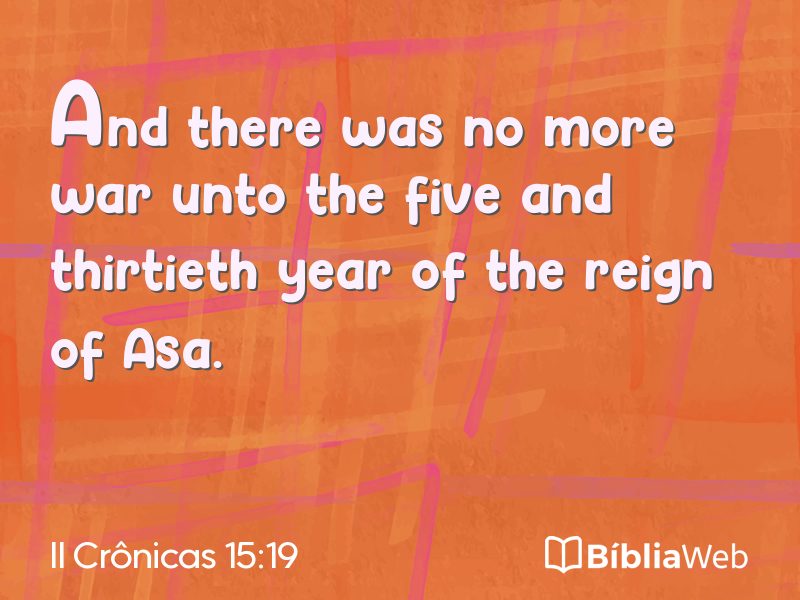 II Crônicas 15:19 em imagem para compartilhar