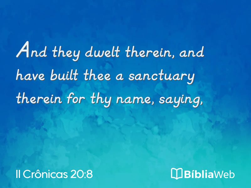 II Crônicas 20:8 em imagem para compartilhar