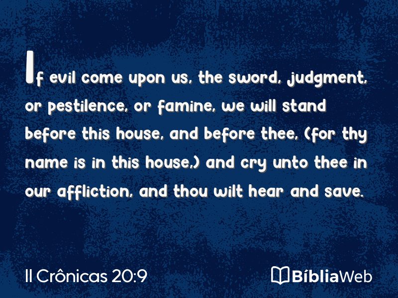 II Crônicas 20:9 em imagem para compartilhar