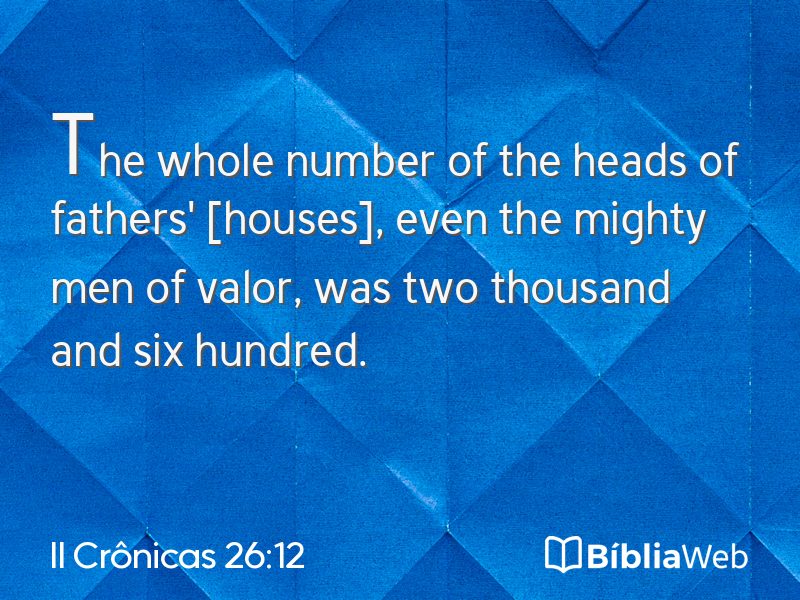 II Crônicas 26:12 em imagem para compartilhar