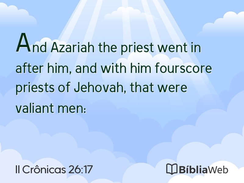 II Crônicas 26:17 em imagem para compartilhar
