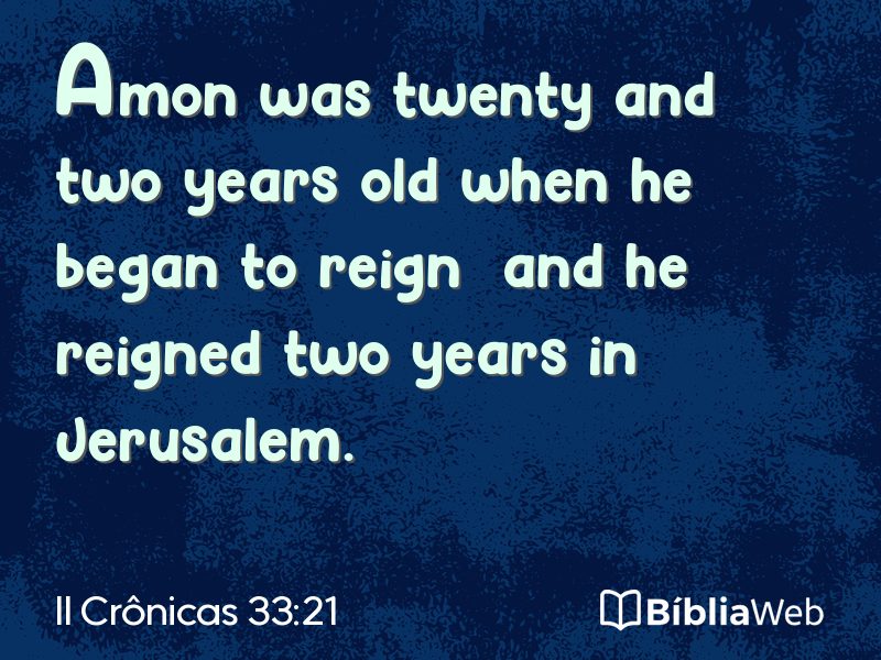 II Crônicas 33:21 em imagem para compartilhar