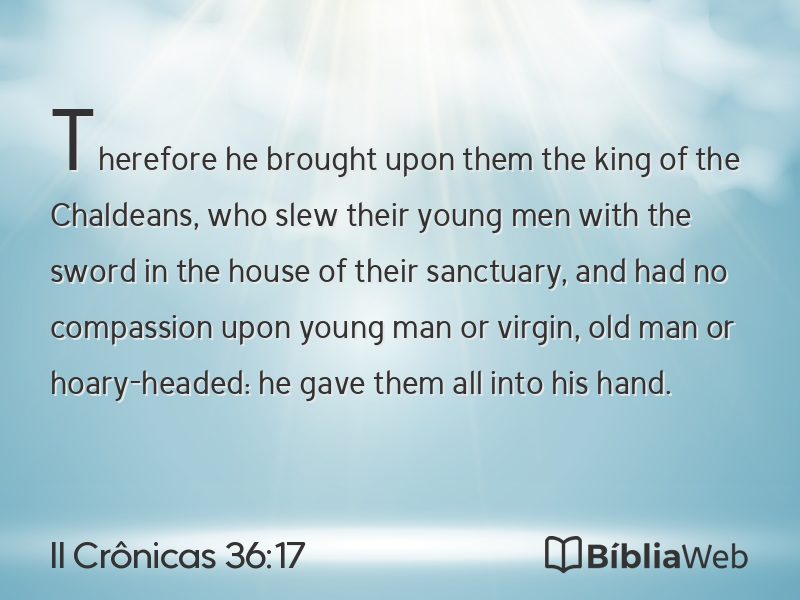 II Crônicas 36:17 em imagem para compartilhar